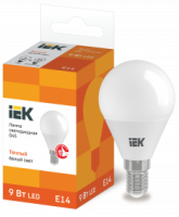 Лампа светодиодная шар LED 9Вт Е14 3000К ИЭК LLE-G45-9-230-30-E14